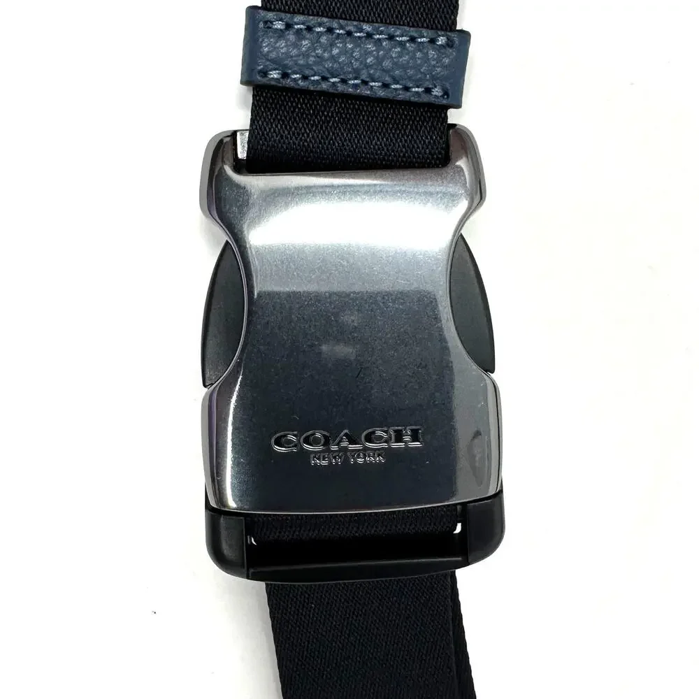 Coach Elias Belt Bag Denim Blue Suede Leather CL946